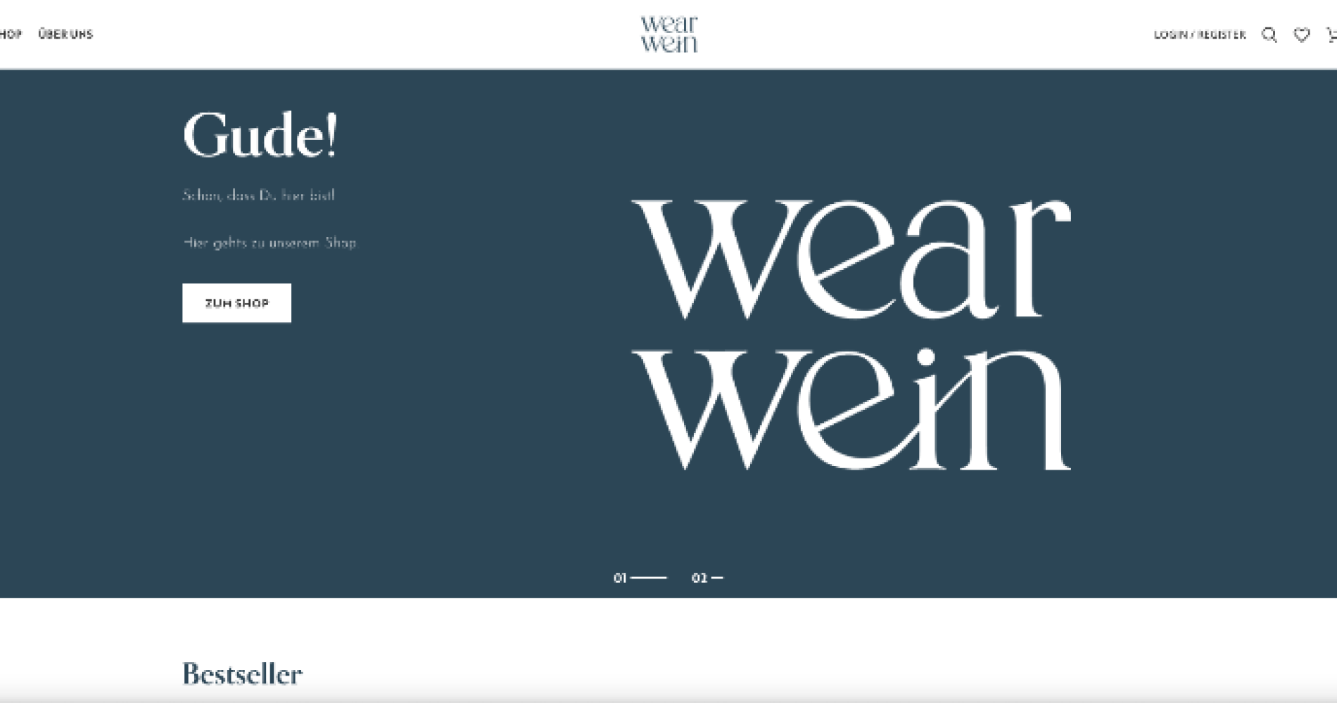WearWein ist ein Online Shop der von TwinDash betreut und entwickelt wurde